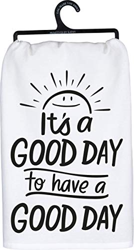Primitives by Kathy It's a Good Day Cotton Dish Towel, 28"x28"