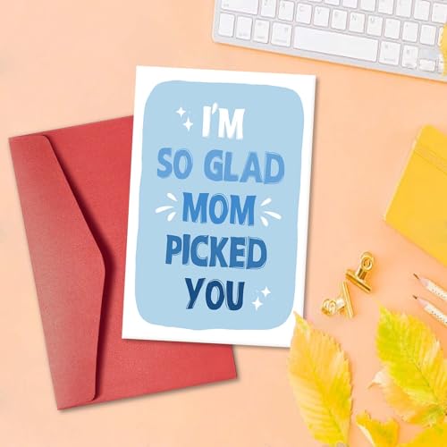 Heartfelt Father's Day Card for Stepdad with Red Envelope