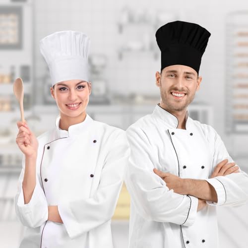 Adjustable Cotton Chef Hat for Men & Women - Kitchen Cooking Cap