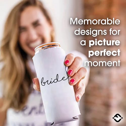 Bride Squad Slim Can Cooler - Neoprene Drink Sleeve for Bachelorette Parties