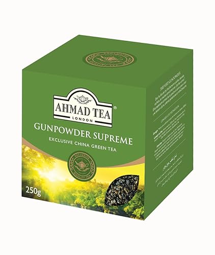 Ahmad Tea Gunpowder Green Tea Loose Leaf, 500g - Caffeinated