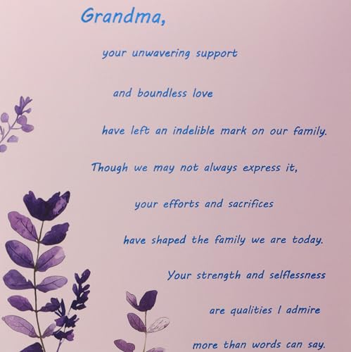 Elegant Grandma Birthday Card with Floral Design and Gold Foil