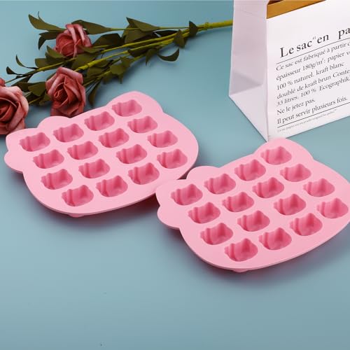 16-Cavity Kitten Silicone Mold for Chocolate, Candy, and Baking