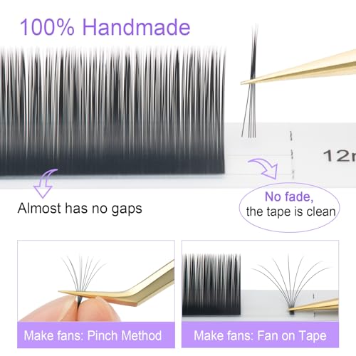 COZBIRD Classic Individual Lash Extensions Soft Matte Black 0.07 C 9mm