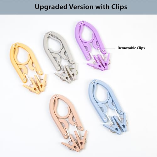 MtBoi Folding Travel Hangers - 10 Pack Portable Space-Saving Clothes Hangers