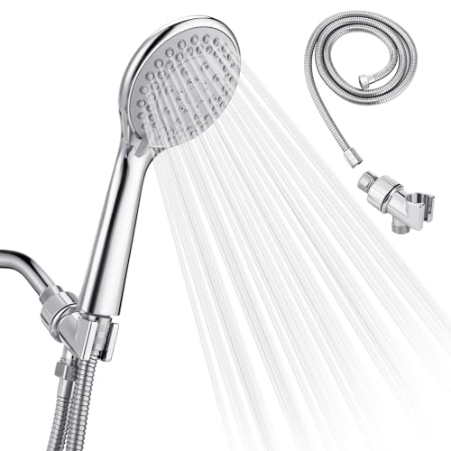 High Pressure Handheld Shower Head with 5 Functions & 4.7 ft Hose