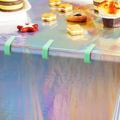 Andiker 8 Pack Tablecloth Clips - Reusable Plastic Holders for 0.2-1.5in Tables