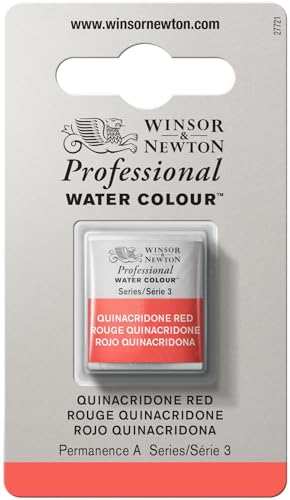 Winsor & Newton Professional Watercolor Half Pan - Quinacridone Red, Transparent & Permanent