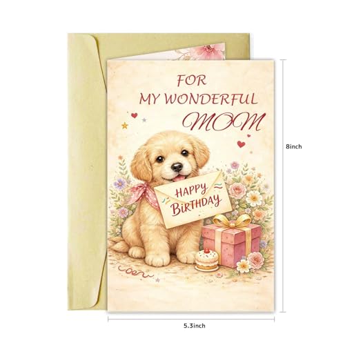 Mom Birthday Card from Daughter/Son - Sentimental Keepsake Gift