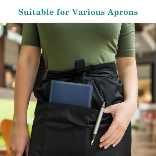 FINTIE Server Book Organizer with Zipper Pocket, Navy Vegan Leather Waiter Pad