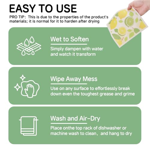 Aitoper Swedish Dishcloths - 6 Pack, Super Absorbent & Washable