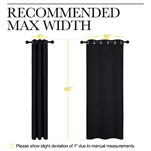 NICETOWN Blackout Curtains, 42"W x 40"L, Thermal Insulated Drapery Panels (Pack of 2)