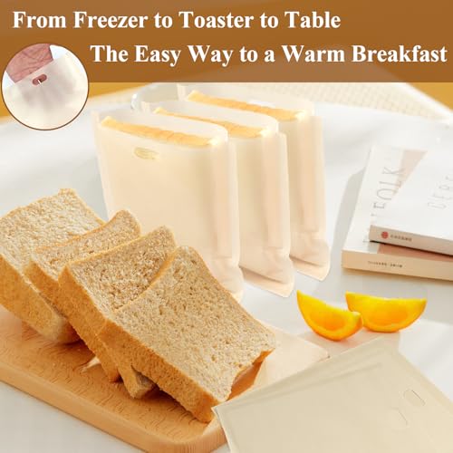 PEASUG Reusable Toaster Bags - 10 Pack Assorted Sizes for Non-Stick Cooking