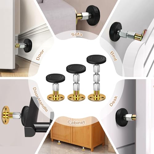 Adjustable Bed Stoppers with Furniture Pads - 2 Pack Anti-Shake Tool