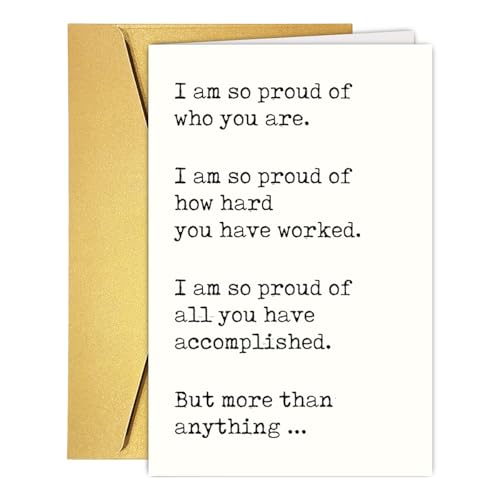 Proud of You Card - #3 Graduation & Celebration Greeting Card, Well Done Gift