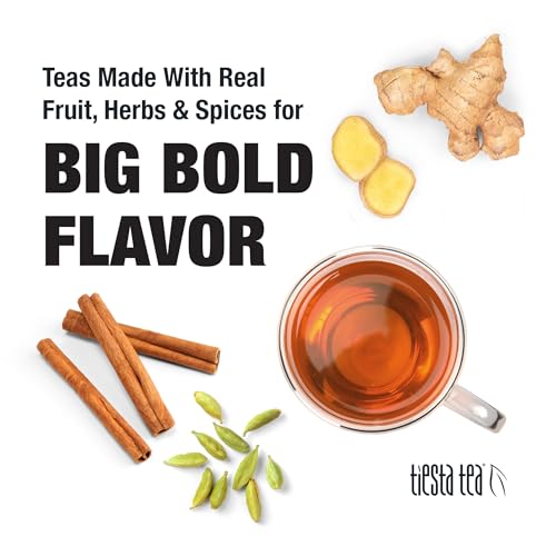 Tiesta Tea Cozy Chai Rooibos, Loose Leaf Spiced Herbal Tea, 200 Cup Pouch