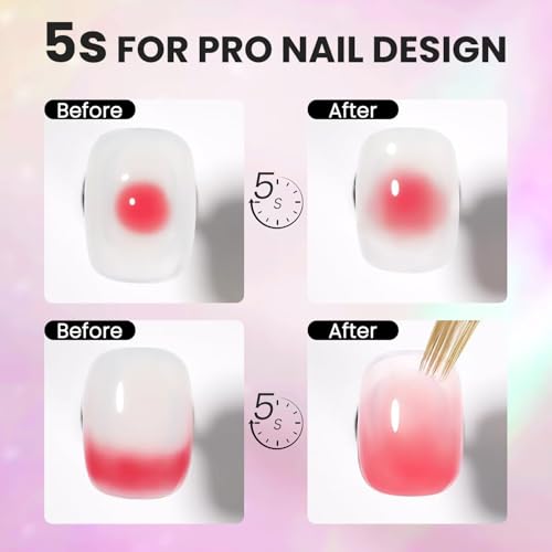 Lavender Violets Blooming Gel 15ml Clear UV LED Nail Polish for Marble Watercolor Art