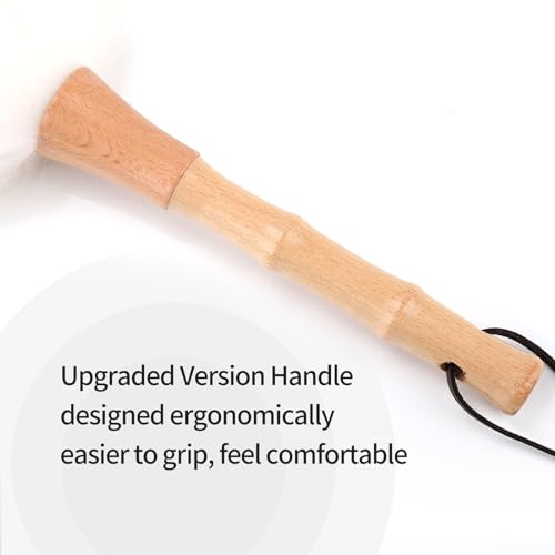 FeelfunFeather Lambswool Duster with Wooden Handle - 14.9 Inch