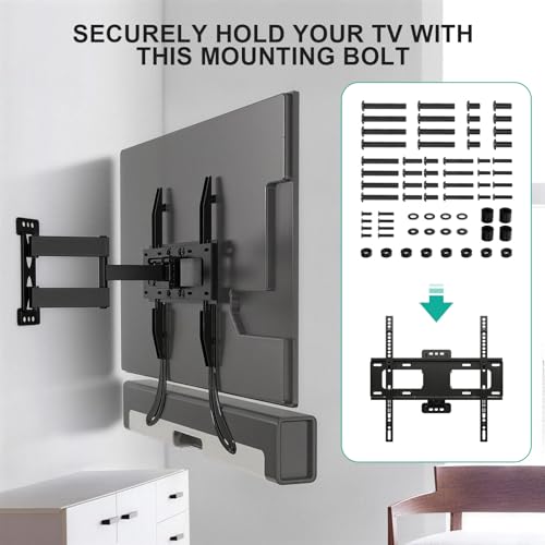 WALI Universal TV Mounting Hardware Kit - M4, M5, M6, M8 Screws & Spacers