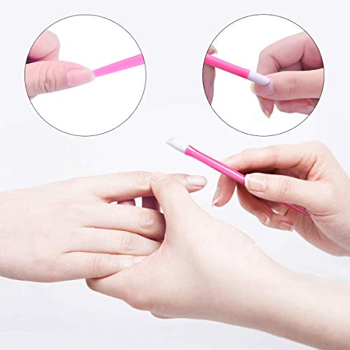 Rubber Cuticle Pusher Sticks Dead Skin Remover Manicure Tool 10 Pcs Pink
