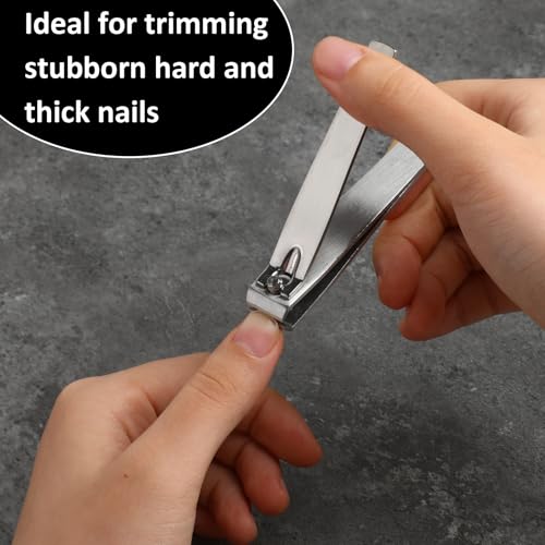 Large Straight Toenail Clippers for Thick Nails - Heavy Duty Stainless Steel