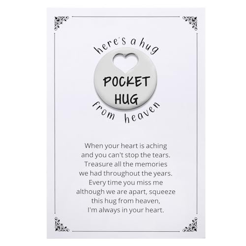 Pocket Hug from Heaven Token - Silver Stainless Steel Memorial Gift