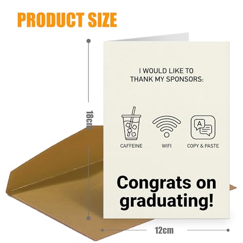 Funny Graduation Card 2026 - Thank You Sponsors | 5x7 inch