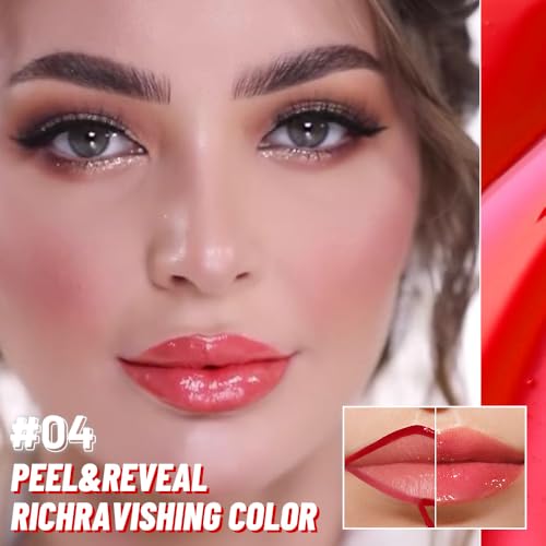 JUAAZIN Dual-Ended Peel-Off Lip Stain & Gloss Oil Combo Burgundy