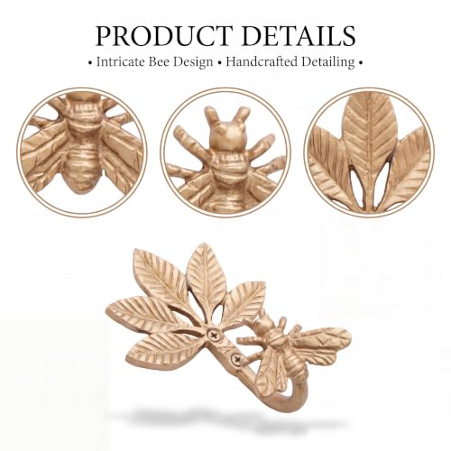 Handmade Gold Decorative Wall Hooks - Cute Animal Coat Rack
