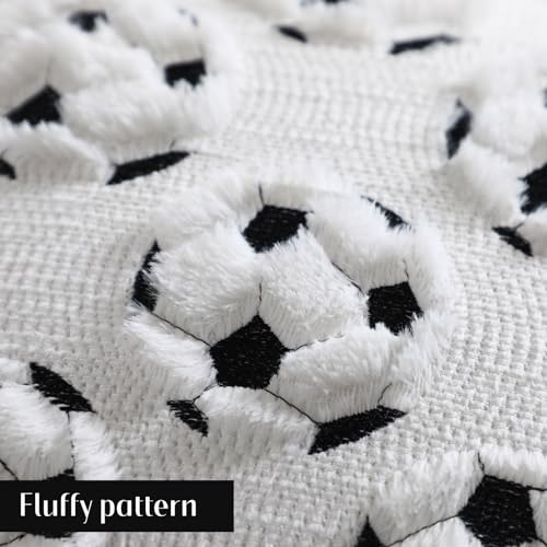Lounsweer Soccer Pillow Covers - Set of 2, 18x18 Inch Soft Plush Cushions