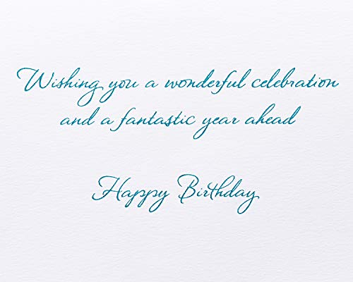 Papyrus 60th Birthday Card - Shimmering Gold Foil & Stars
