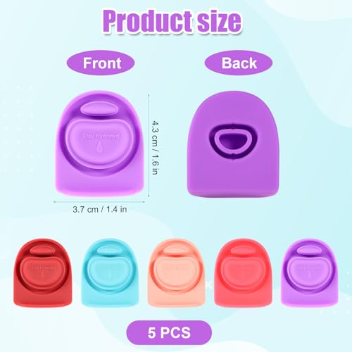 5pcs Replacement Stopper for Owala FreeSip 24/32oz, BPA Free Water Bottle Top Lid Gasket Part for Owala 16/19/24/32/40oz Silicone Seal Bottle Cap Mouth Bottle Sealing Gasket Plug Accessories(5 Colors)