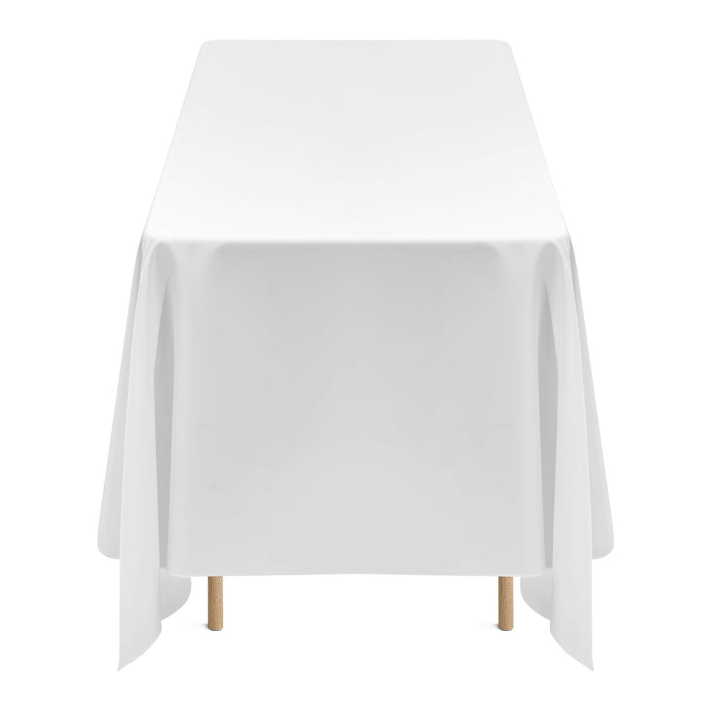 VEVOR White Tablecloths for Rectangle Tables, 10 Pack, 70 x 120 Inches, Reusable and Machine Washable Table Clothes, Wrinkle-Resistant Polyester Fabric Table Covers for Wedding, Party, Banquet