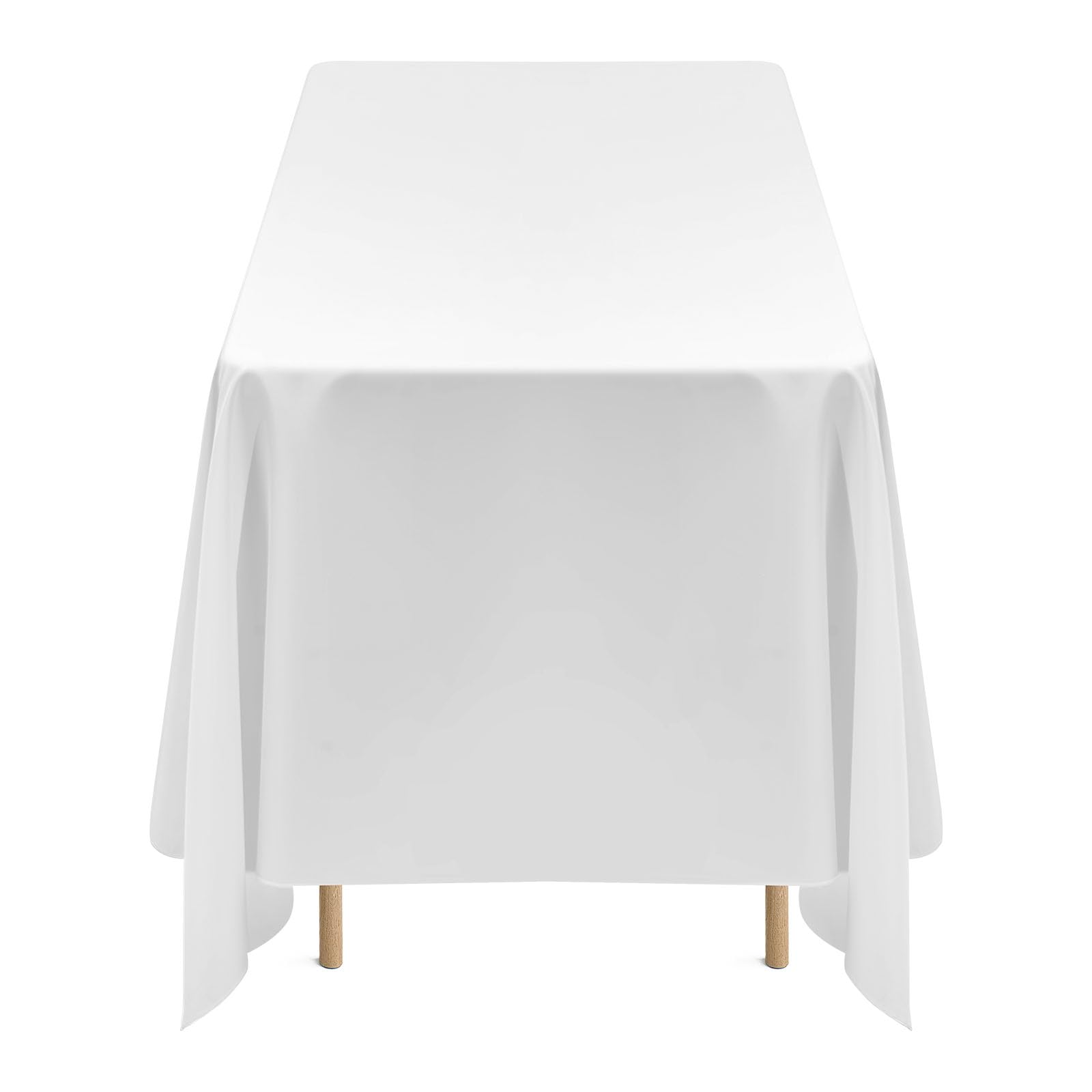 VEVOR White Tablecloths for Rectangle Tables, 10 Pack, 70 x 120 Inches, Reusable and Machine Washable Table Clothes, Wrinkle-Resistant Polyester Fabric Table Covers for Wedding, Party, Banquet