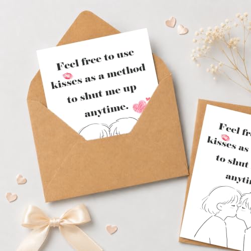 Funny Flirty Love Card for Him and Her – Romantic Greeting Card for Husband, Wife, Boyfriend, Girlfriend, Anniversary and Valentine's Day