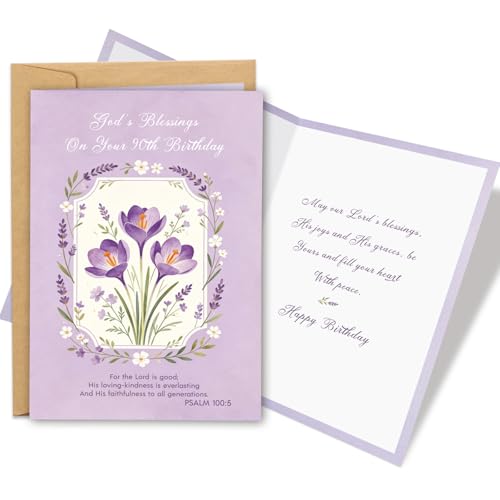 Religious 90th Birthday Card #3 - Christian Greeting for Milestones