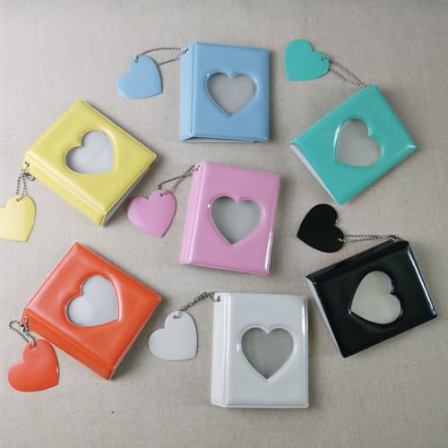 Mini 3-Inch Photo Album with 32 Pockets - Black PVC Binder
