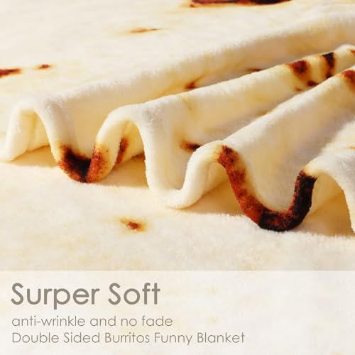 Bnuitland Burrito Blanket 47 Inches - Soft Double-Sided Taco Wrap