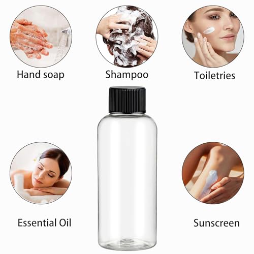 DNSEN 3.4 oz Travel Size Mouthwash & Toiletry Bottles, 5 Pack