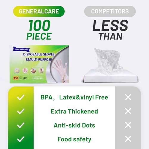 Disposable TPE Cooking Gloves - Latex & Powder Free, Food Safe