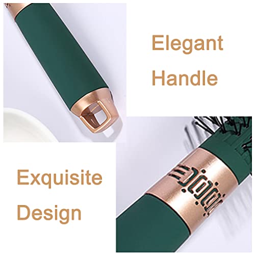 Leenchiry Anti-Static Detangler Hair Brush with Nylon Bristles (Green)