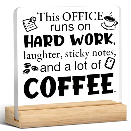 Funny Acrylic Desk Sign for Office Decor - 4x4 Inches