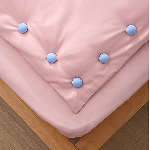 Linwnil 16Pcs Duvet Clips - Soft Fabric Mushroom Fasteners, White