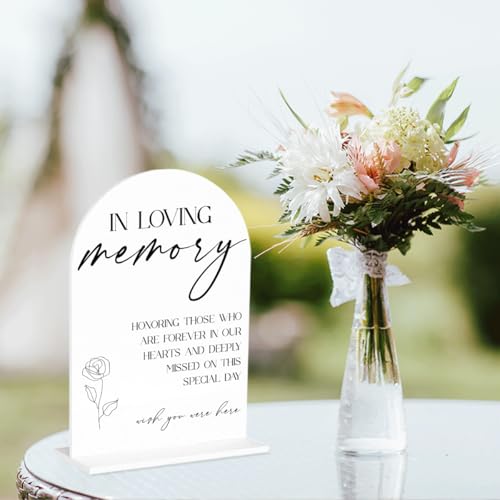 In Loving Memory Wedding Sign | Acrylic Table Decor | Wedding 01