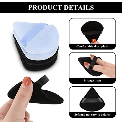 Maitys 12 Pcs Triangle Powder Puffs 2.76 Inch Soft Velour Makeup Sponges