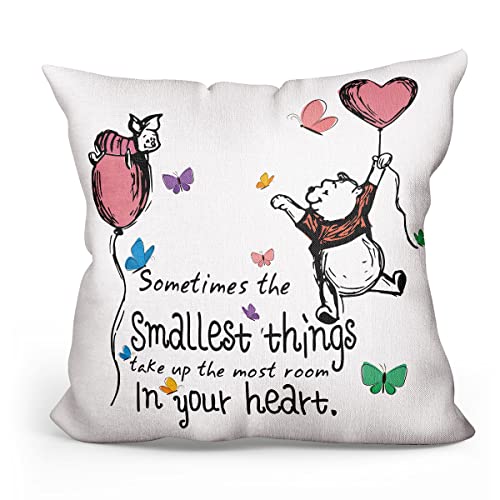 Friendship Quote Throw Pillow Cover, Cotton Linen Cushion Case, 18x18 Brown