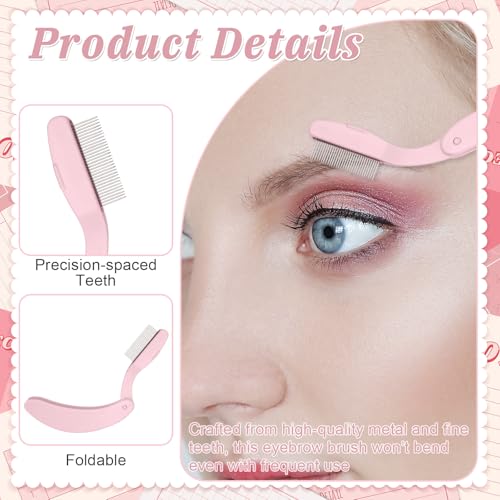 Tweruna 4-Pack Folding Eyelash Separator Tool with Stainless Steel Teeth