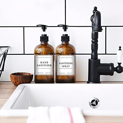 16 PCS Waterproof Labels for Bottles - Removable Soap & Lotion Stickers