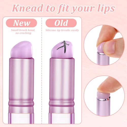 Silicone Nail Art Brush Set 2PCS Purple Ombre Chrome Applicator