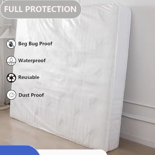 Queen Mattress Storage Bag - Tear-Resistant Plastic Protector